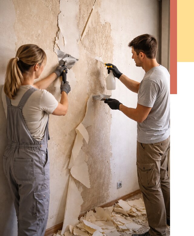 Снятие старых обоев в Касимове от 5709 руб. под ключ недорого | ОТДЕЛОЧНИК-Ксм