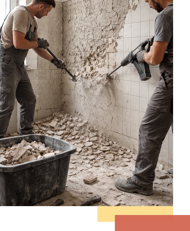 Демонтаж плитки со стен в Касимове быстро и аккуратно