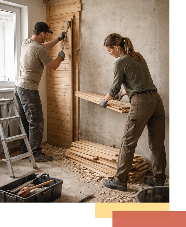 Демонтаж вагонки со стен в Касимове — профессиональный демонтаж