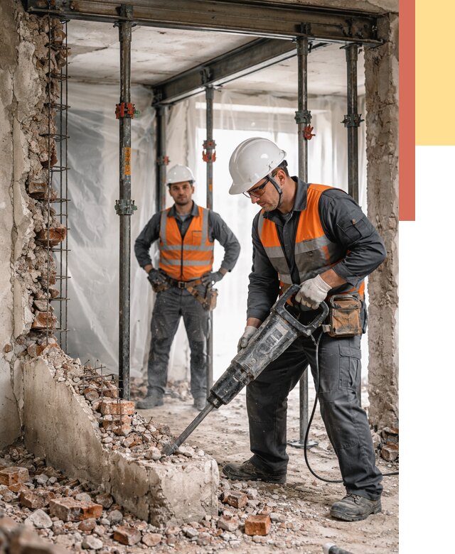 Снос несущих стен в Касимове от 11146 руб. — демонтаж несущей стены под ключ | ОТДЕЛОЧНИК-Ксм