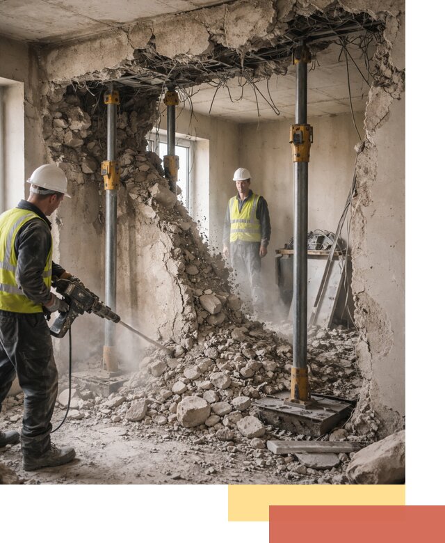 Снос несущих стен в Касимове с гарантией безопасности и качества