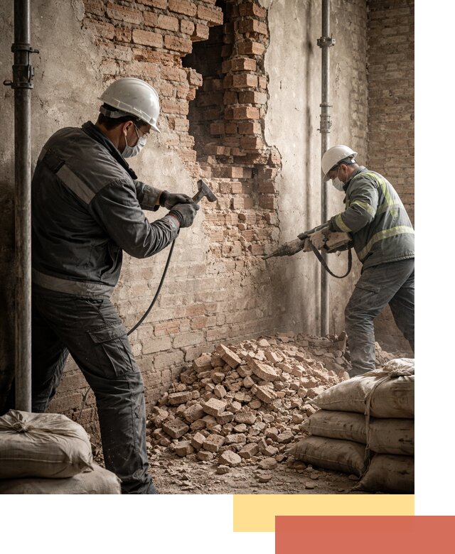 Демонтаж кирпичных стен в Касимове быстро и безопасно