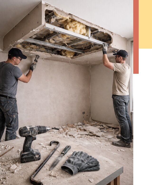 Демонтаж короба из гипсокартона в Касимове от 1653 руб. — быстро и недорого | ОТДЕЛОЧНИК-Ксм