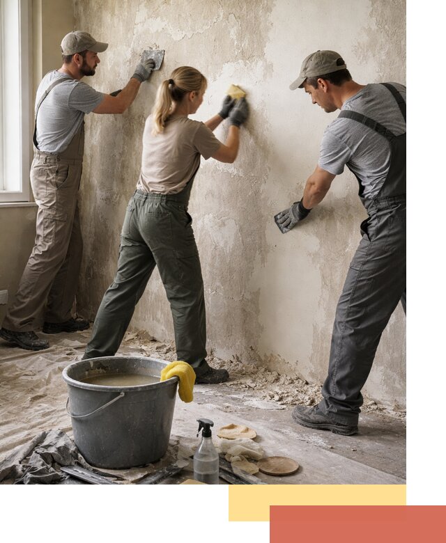 Очистка стен от клея и грунтовки в Касимове качественно и быстро