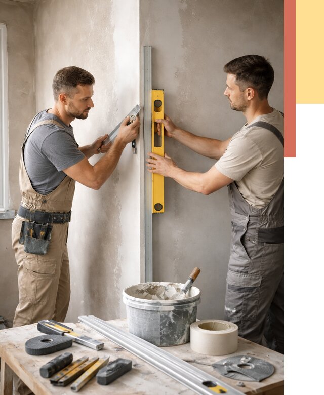 Выведение углов стен в Касимове от 2012 руб. быстро и недорого | ОТДЕЛОЧНИК-Ксм