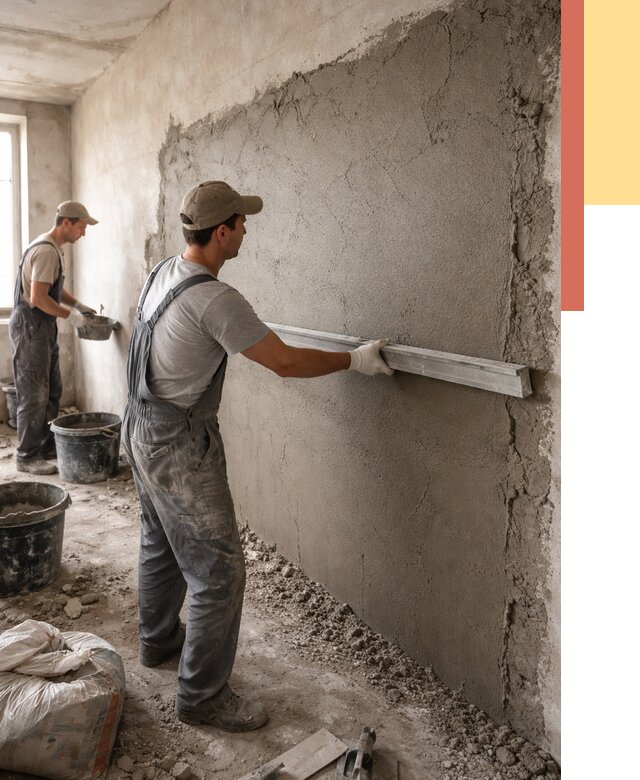 Цементная штукатурка стен в Касимове от 4893 руб/м2 — быстро и недорого | ОТДЕЛОЧНИК-Ксм