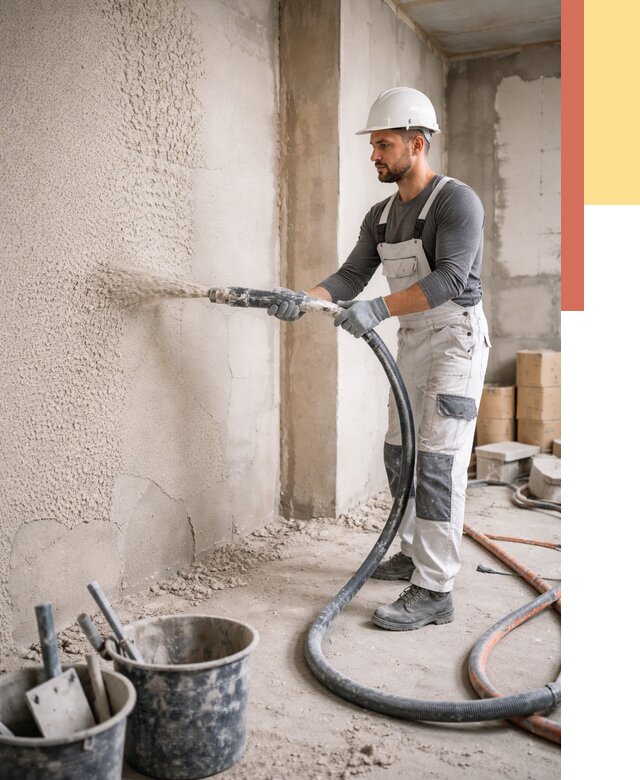 Машинная штукатурка стен в Касимове под ключ от 7068 руб./м2 | ОТДЕЛОЧНИК-Ксм