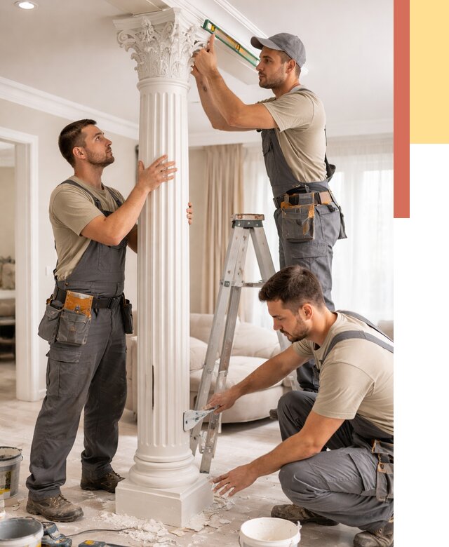 Установка декоративных колонн в Касимове от 13049 руб. под ключ | ОТДЕЛОЧНИК-Ксм