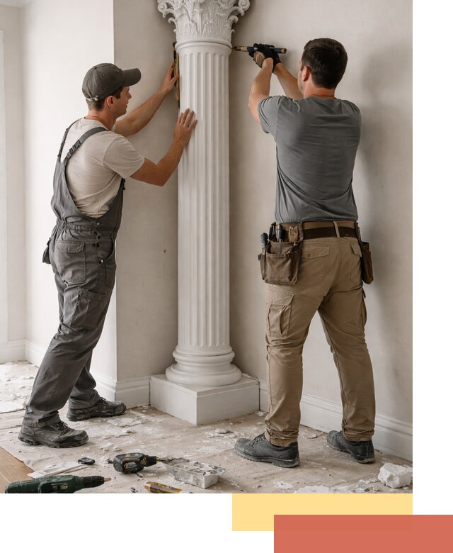 Установка декоративных колонн в Касимове под ключ