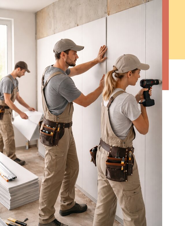 Монтаж ПВХ панелей на стены в Касимове от 489 руб/м2 — быстро и недорого | ОТДЕЛОЧНИК-Ксм