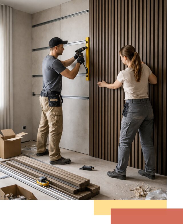 Монтаж реечных панелей на стены в Касимове