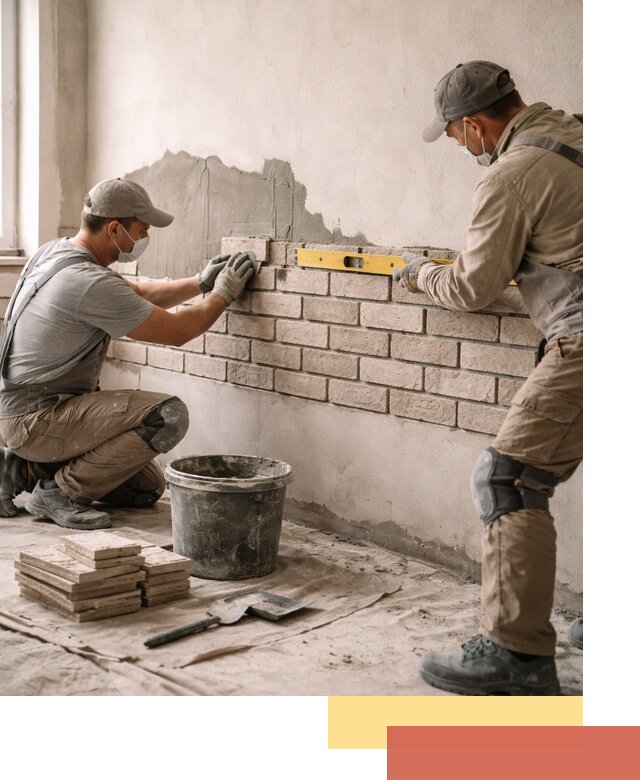 Монтаж декоративного кирпича профессионально в Касимове