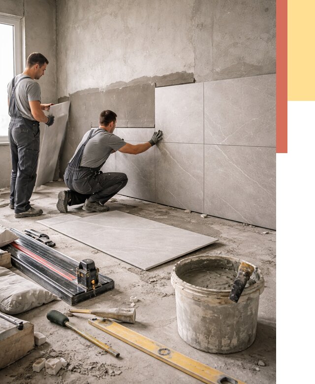 Облицовка стен керамогранитом в Касимове от 4567 руб./м² — услуги под ключ | ОТДЕЛОЧНИК-Ксм