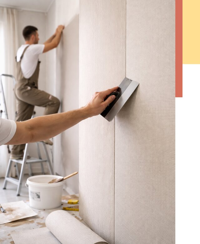 Поклейка текстильных обоев в Касимове от 4893 руб. под ключ | ОТДЕЛОЧНИК-Ксм