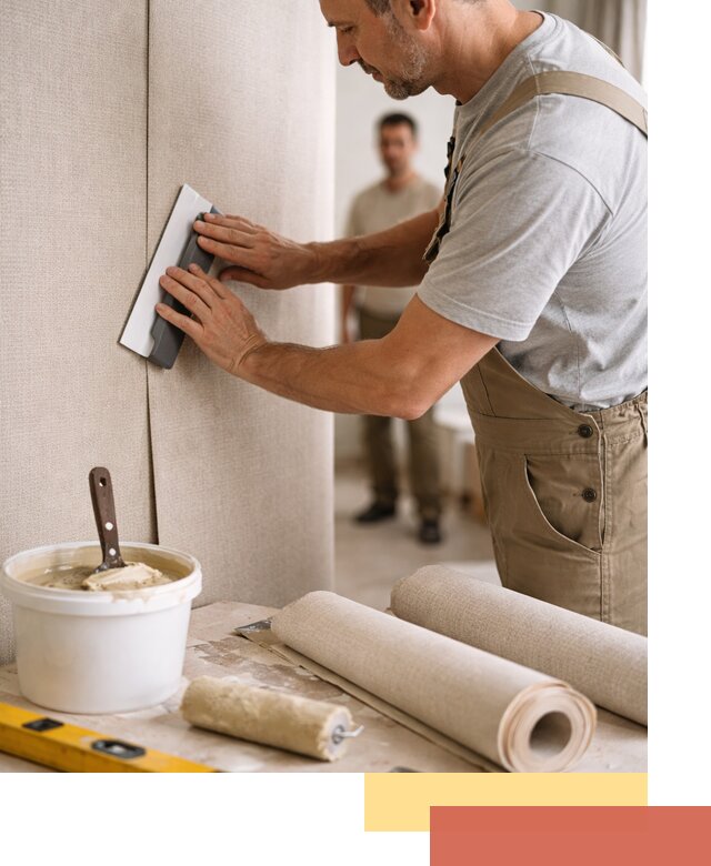 Поклейка текстильных обоев в Касимове профессионально и аккуратно