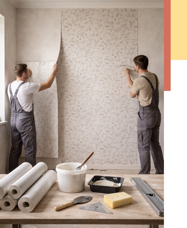 Поклейка обоев с подбором рисунка в Касимове от 3806 руб. | ОТДЕЛОЧНИК-Ксм - быстро и недорого