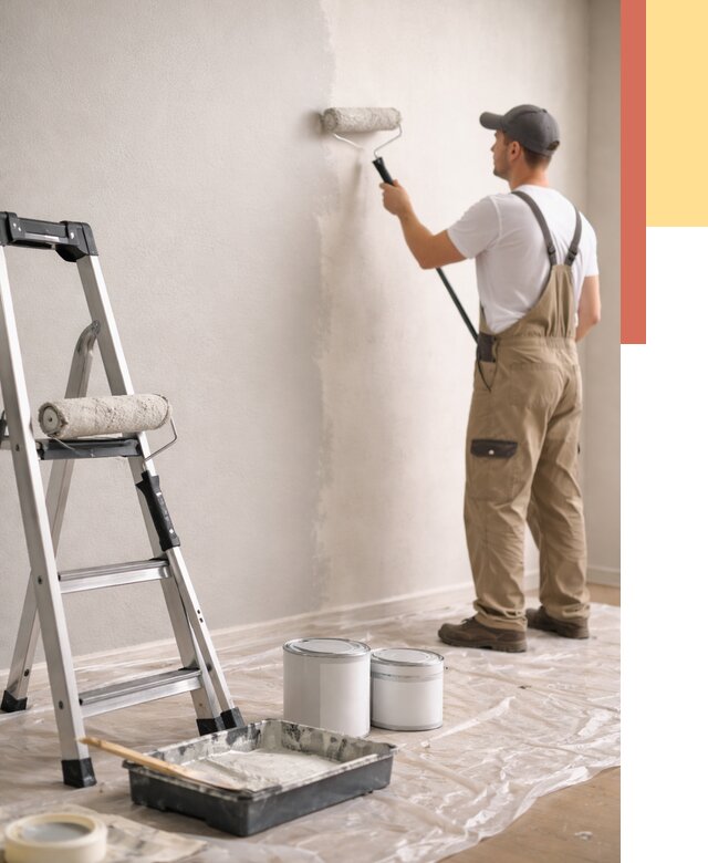 Покраска стен латексной краской в Касимове от 4893 руб. за м2 | ОТДЕЛОЧНИК-Ксм