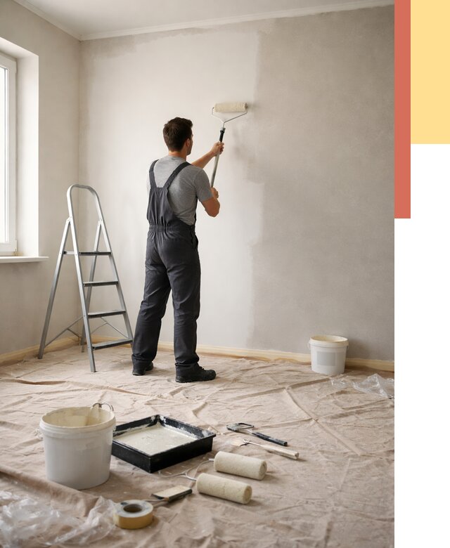 Покраска стен моющейся краской в Касимове от 381 руб./м² — быстро и недорого | ОТДЕЛОЧНИК-Ксм