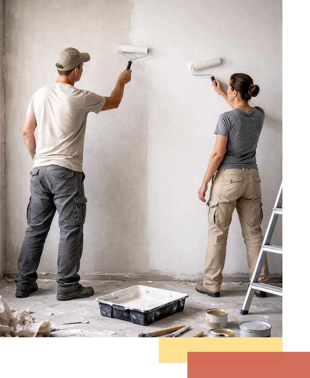 Окраска стен по стеклохолсту в Касимове качественно и долговечно