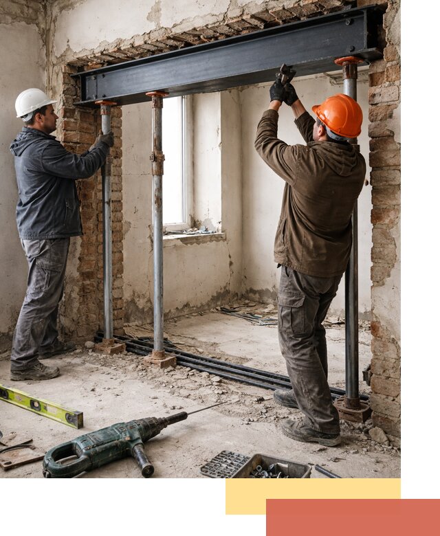 Усиление проема в стене в Касимове для расширения и безопасности