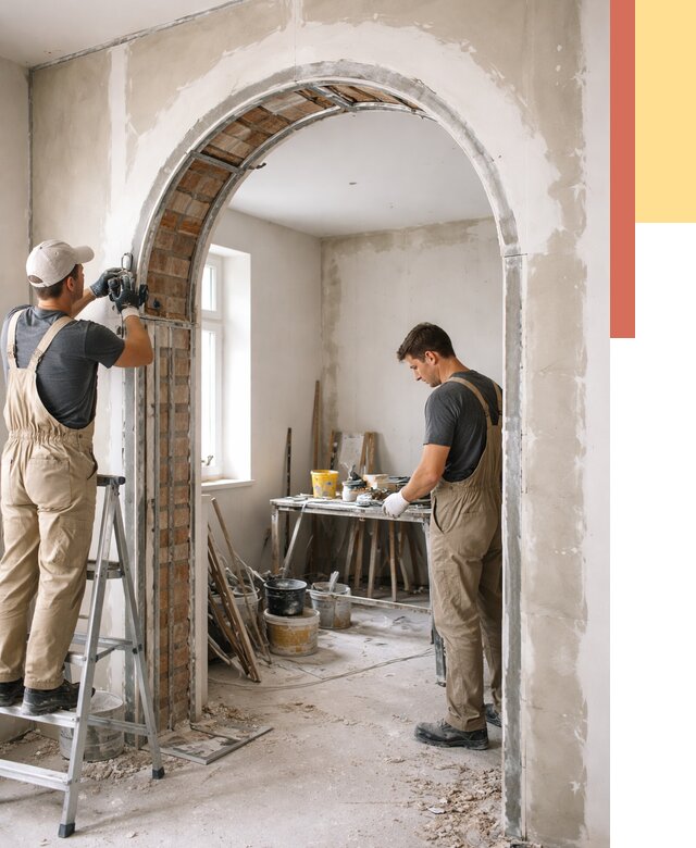 Устройство арочного проема в Касимове от 10330 руб. под ключ — быстро и недорого | ОТДЕЛОЧНИК-Ксм