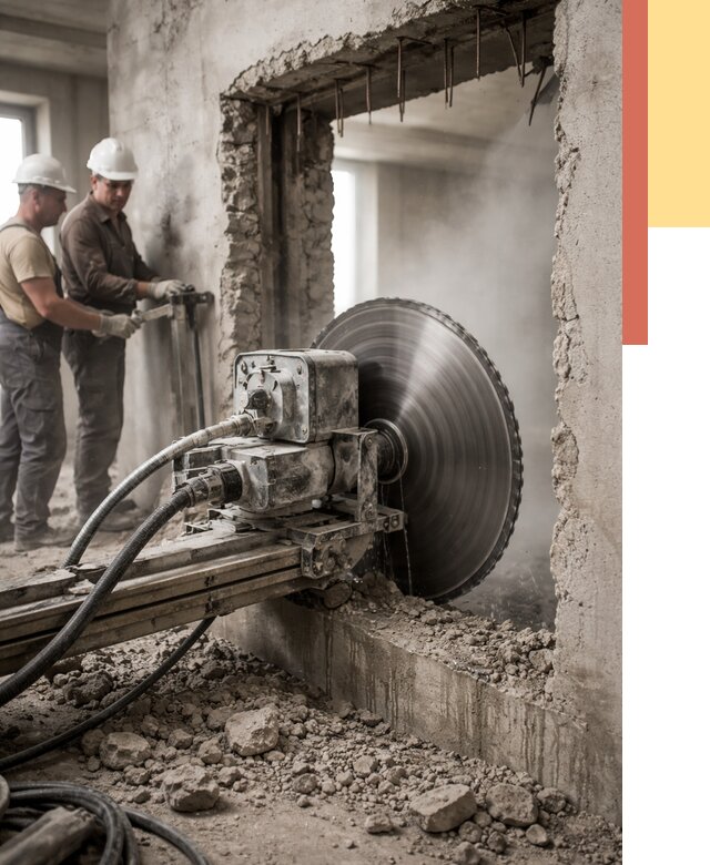 Алмазная резка проемов в Касимове от 4893 руб. быстро и недорого | ОТДЕЛОЧНИК-Ксм