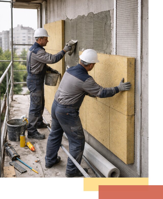 Утепление стен зданий и домов в Касимове качественно и надежно