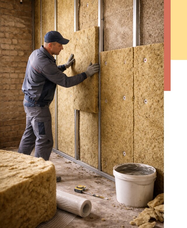 Утепление стен минватой в Касимове от 1468 руб./м2 — недорого и быстро | ОТДЕЛОЧНИК-Ксм