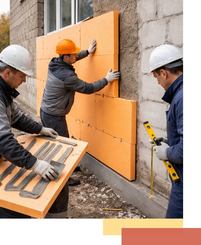 Утепление фасада пеноплексом под ключ в Касимове