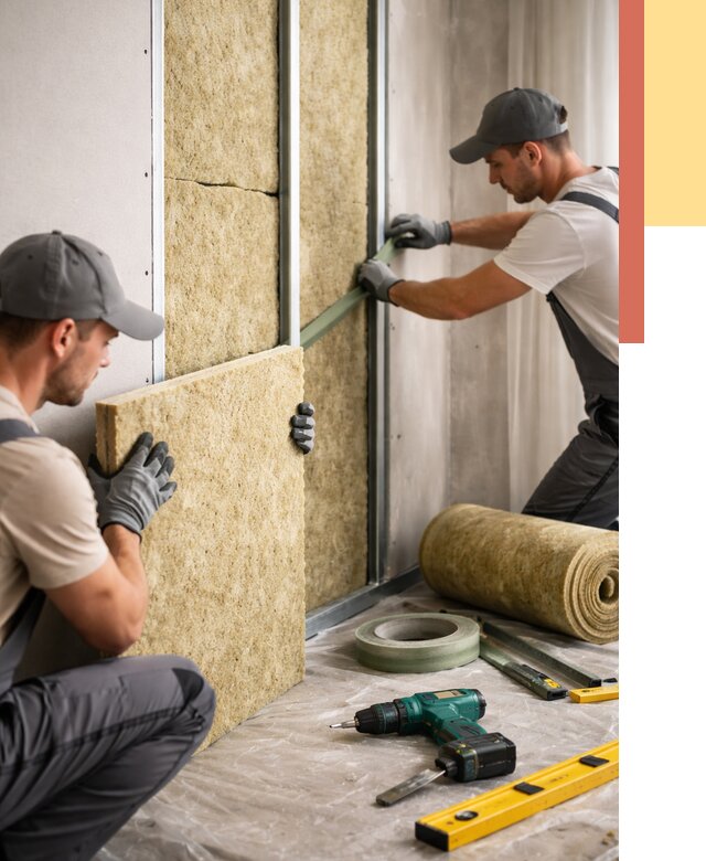 Шумоизоляция стен в Касимове под ключ от 2012 руб. | ОТДЕЛОЧНИК-Ксм