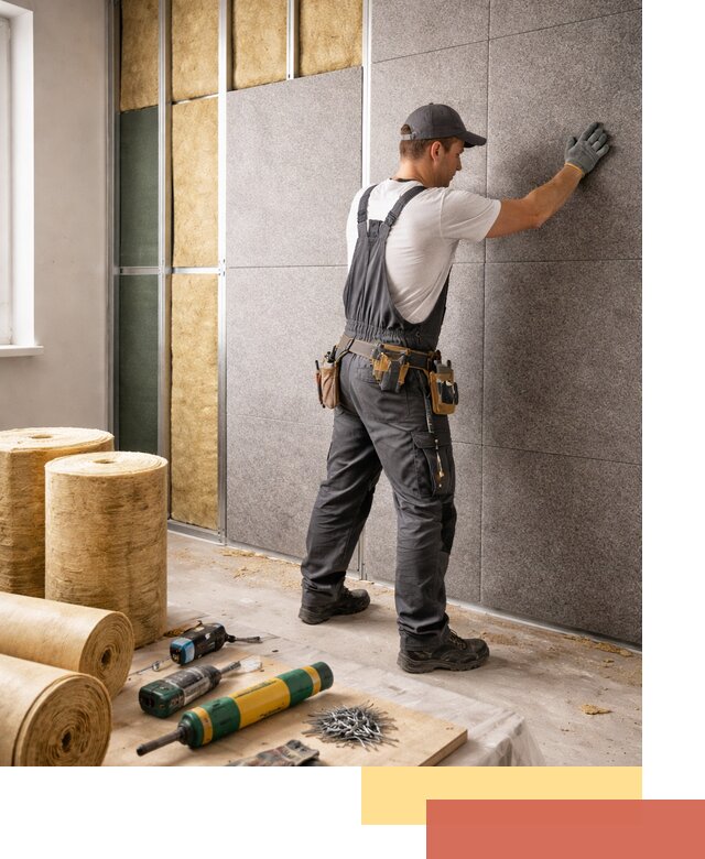 Профессиональная шумоизоляция стен в Касимове для квартиры и офиса