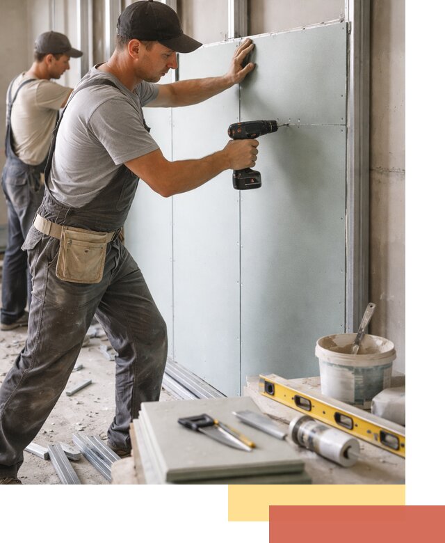 Кладка влагостойких перегородок ПГП в Касимове