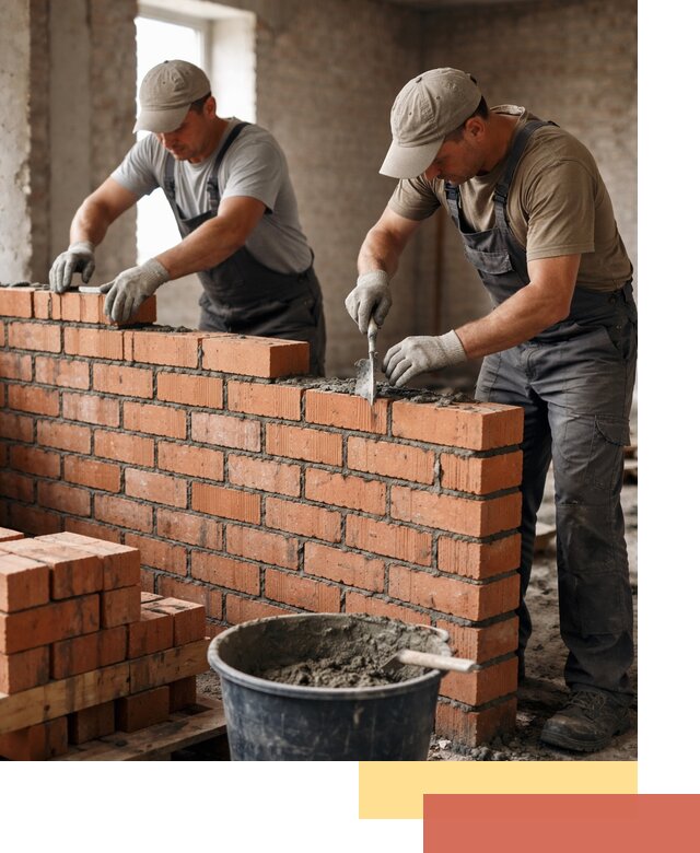 Кладка кирпичных перегородок под ключ в Касимове