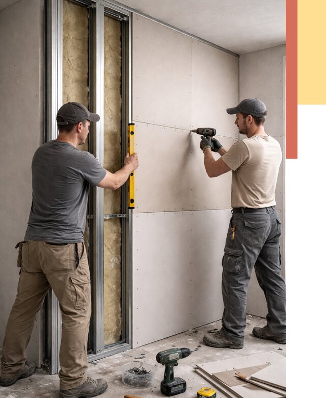 Монтаж двухслойной перегородки из гипсокартона в Касимове от 1577 руб. | ОТДЕЛОЧНИК-Ксм