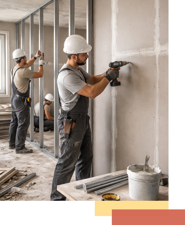 Перегородки из огнестойкого гипсокартона в Касимове под ключ