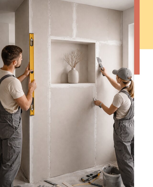 Перегородка из гипсокартона с нишей в Касимове от 3534 руб. под ключ | ОТДЕЛОЧНИК-Ксм