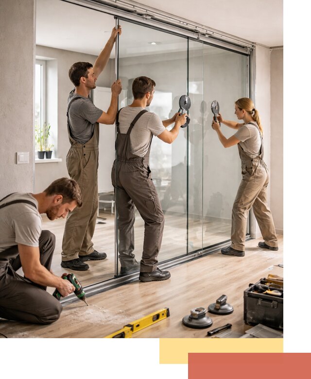 Изготовление стеклянных перегородок на заказ в Касимове