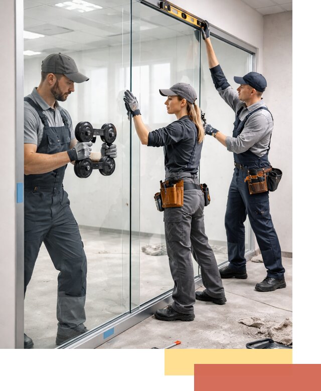 Профессиональный монтаж стеклянных перегородок в Касимове