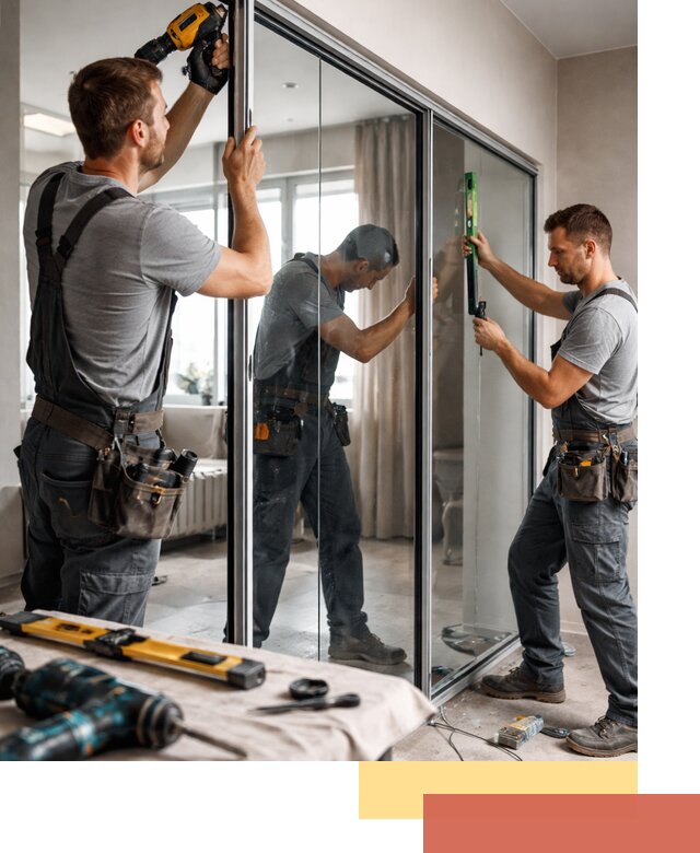 Каркасные стеклянные перегородки под ключ в Касимове