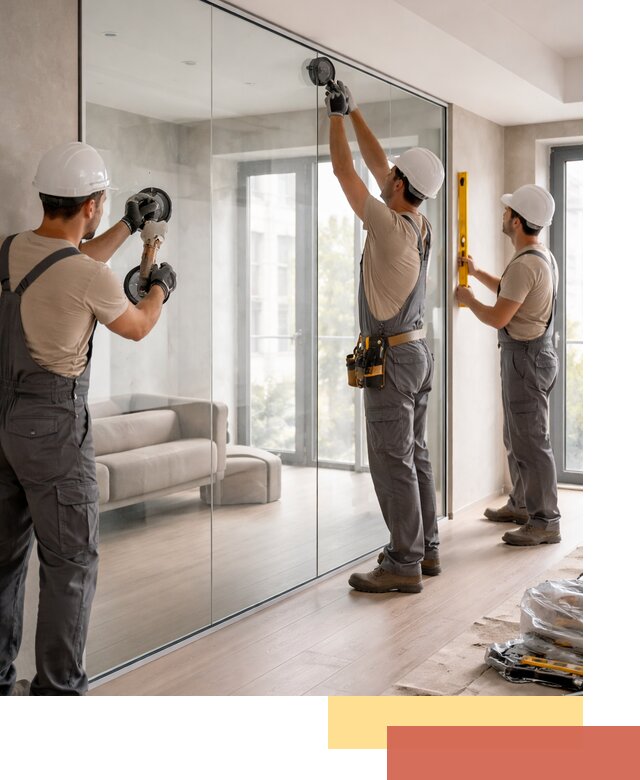 Перегородки из закаленного стекла в Касимове для офисов и квартир