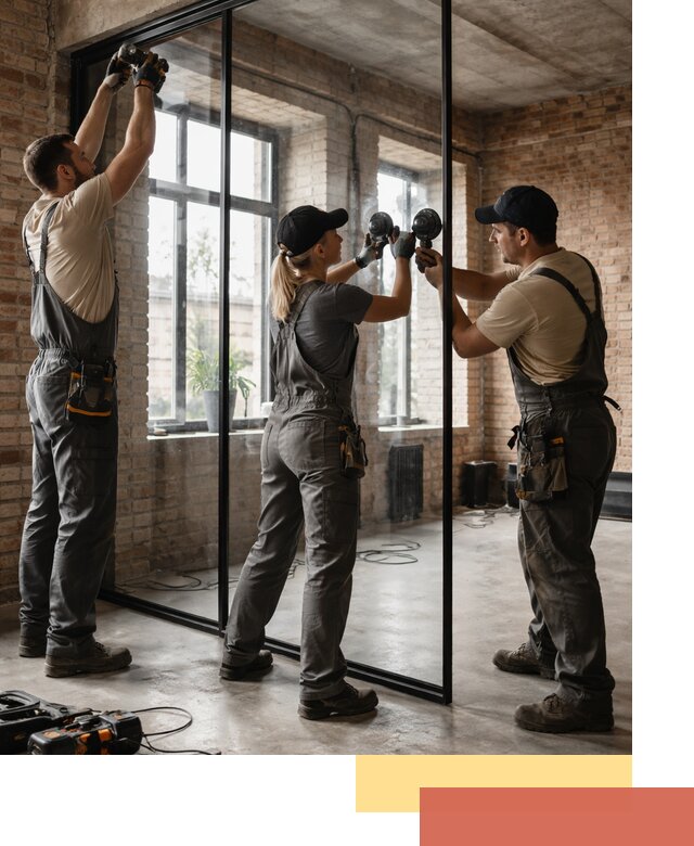 Стеклянные перегородки лофт — изготовление и монтаж в Касимове