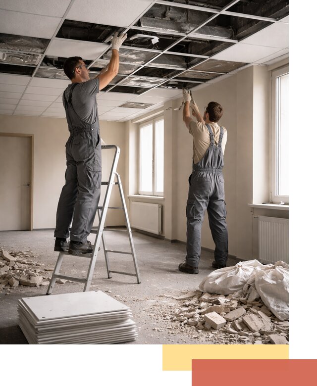 Демонтаж потолков Армстронг профессионально в Касимове