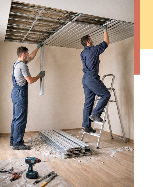 Демонтаж реечного потолка в Касимове от 4893 руб. быстро и недорого | ОТДЕЛОЧНИК-Ксм