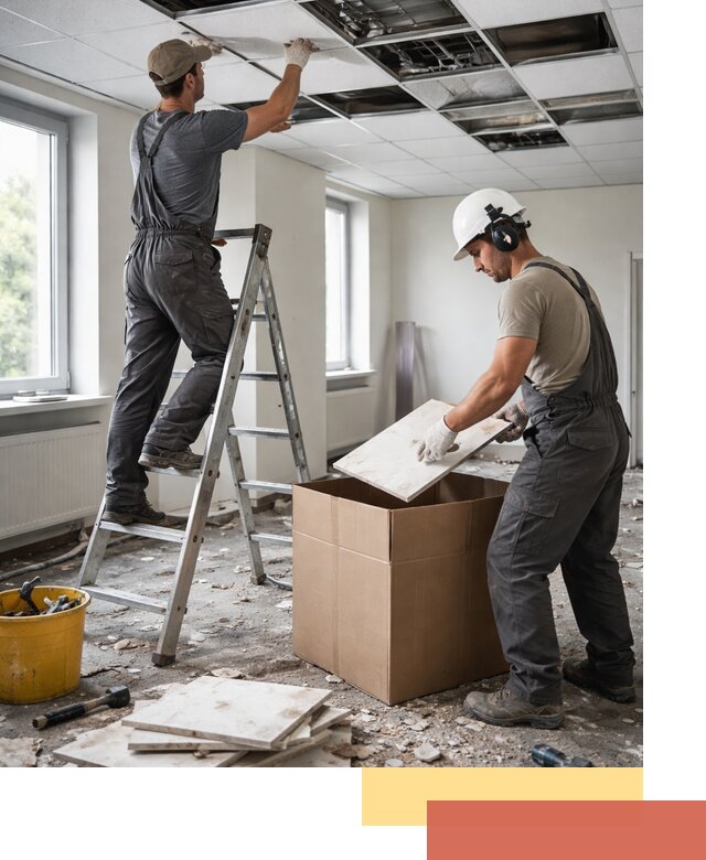 Демонтаж потолочной плитки в Касимове быстро и аккуратно