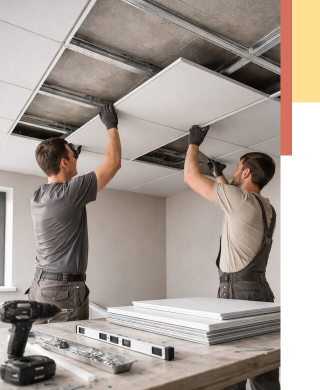 Монтаж кассетного потолка в Касимове от 4893 руб/м2 — установка и сборка | ОТДЕЛОЧНИК-Ксм