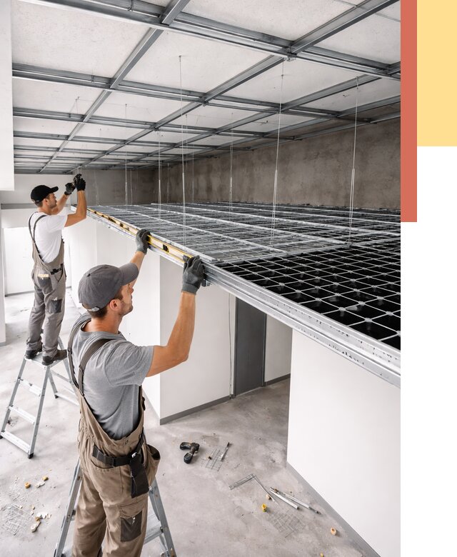 Монтаж потолка грильято в Касимове от 489 руб./м² — быстрая сборка под ключ | ОТДЕЛОЧНИК-Ксм