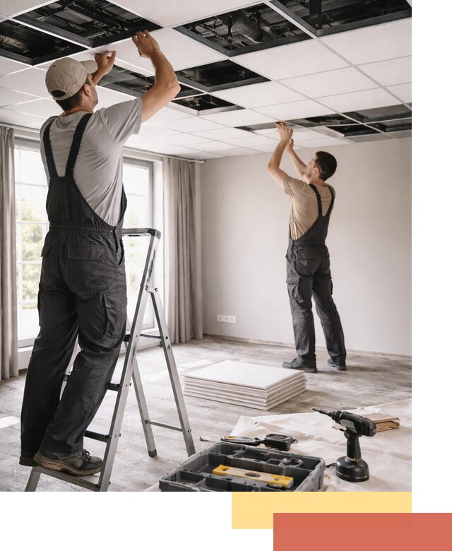 Замена плит подвесного потолка в Касимове быстро и качественно