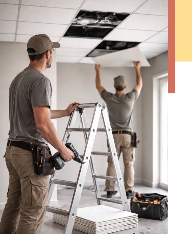 Обслуживание подвесного потолка в Касимове от 3806 руб. — быстро и недорого | ОТДЕЛОЧНИК-Ксм