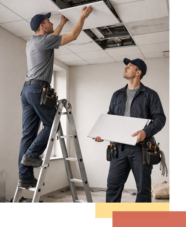 Обслуживание подвесного потолка в Касимове — ремонт и чистка