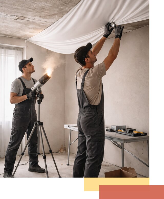 Установка натяжного потолка под ключ в Касимове